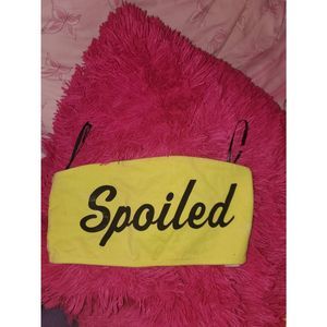 "Spoiled" Forever 21 Tube Top Womens Small Neon Green